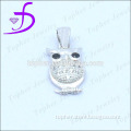 hot-sell design silver gemstone stud owl wire owl silver CZ earring